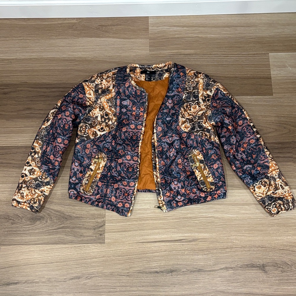 H&M Women's Multicolor Bomber Jacket